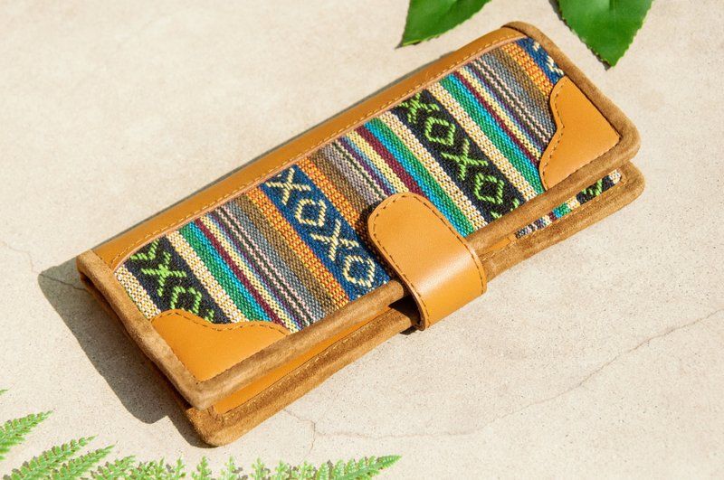 真皮皮夹/编织拼接皮革长夹/长皮夹/零钱包/编织皮夹-摩洛哥民族 - 皮夹/钱包 - 真皮 多色