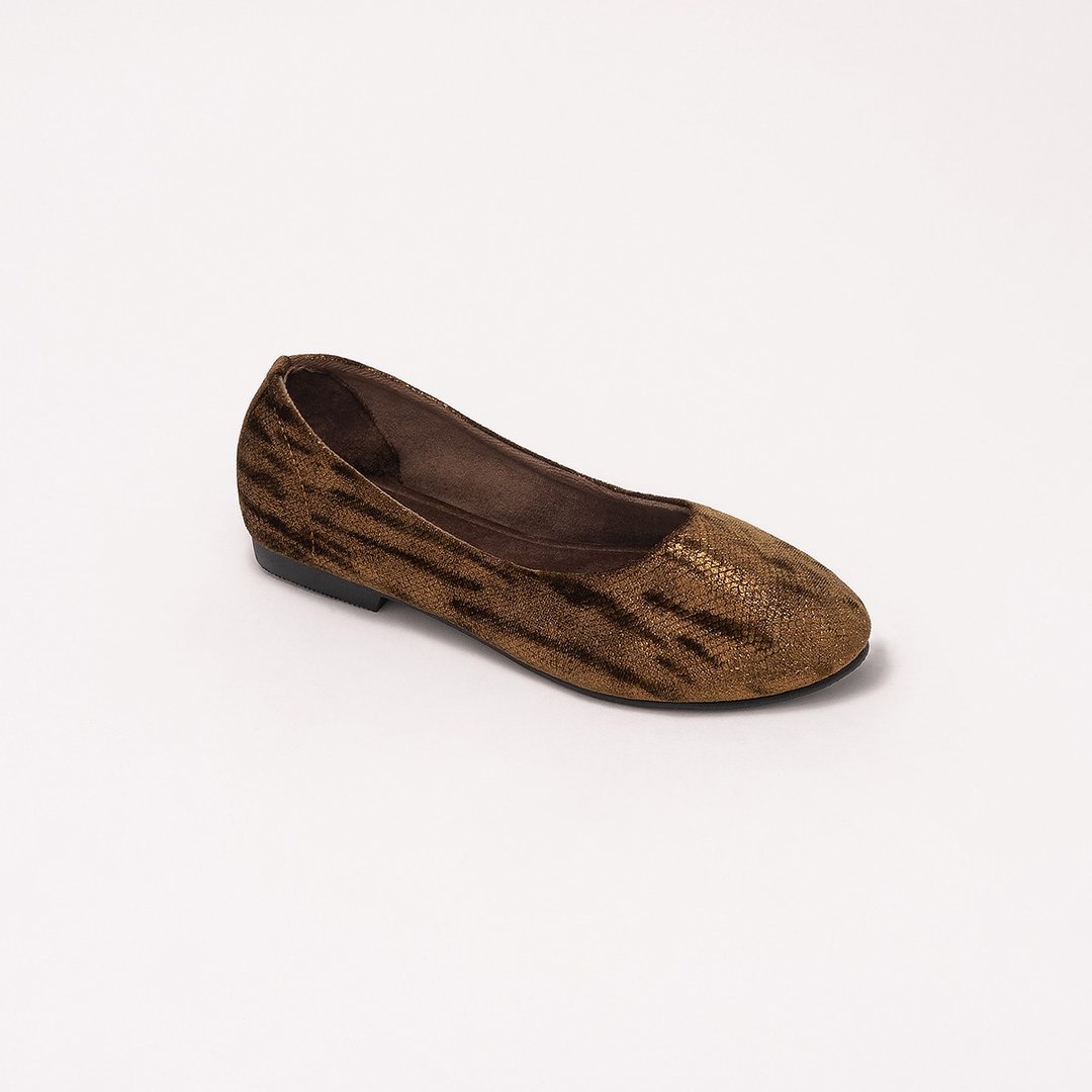 nuBangkok Round-Head Cut Shoes Model Panthera Bronze - 芭蕾鞋/娃娃鞋 - 人造皮革 绿色