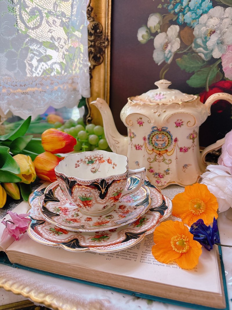 1920年英国制手绘伊万里图腾古董杯花茶杯收藏品 - 茶具/茶杯 - 瓷 多色