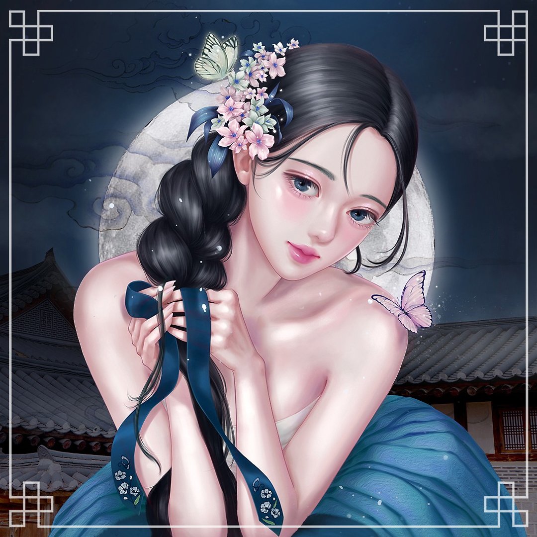夜间，恩妃 (4Color) - 贴纸 - 纸 