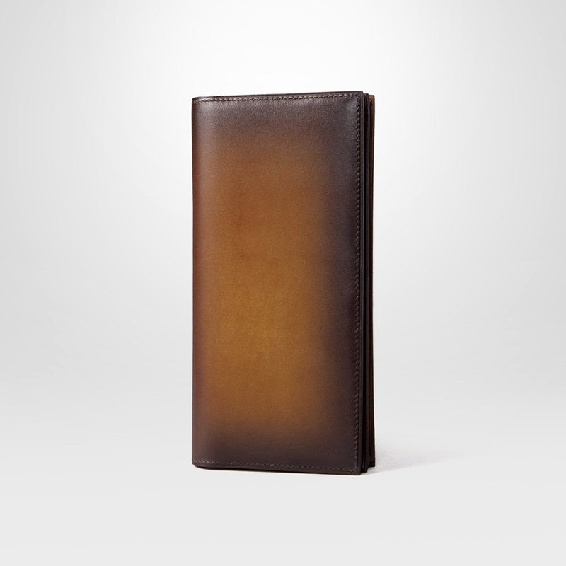 男士长款钱夹真皮超薄休闲软皮竖款多卡位男士简约手工染色钱包 - 皮夹/钱包 - 真皮 多色