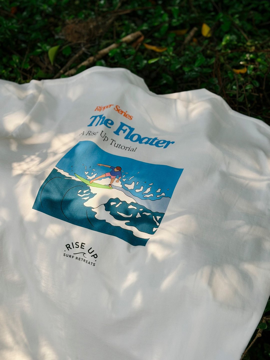 T-SHIRTS 重磅夏季户外滑水印花短袖T恤 日系纯棉圆领宽松透气 - 男装上衣/T 恤 - 棉 白色