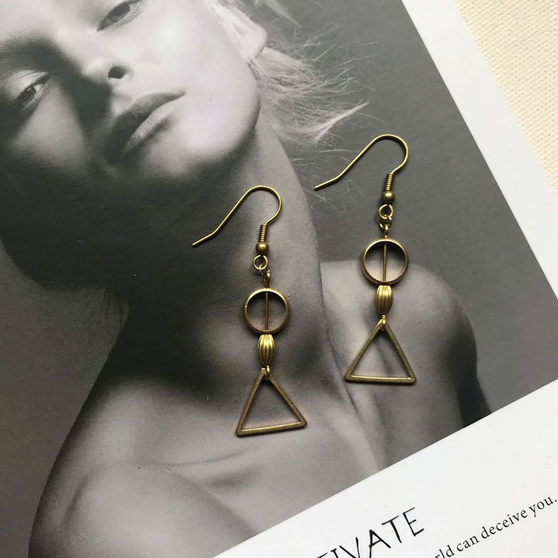 黄铜耳环_小零件(可改夹) - 耳环/耳夹 - 铜/黄铜 金色