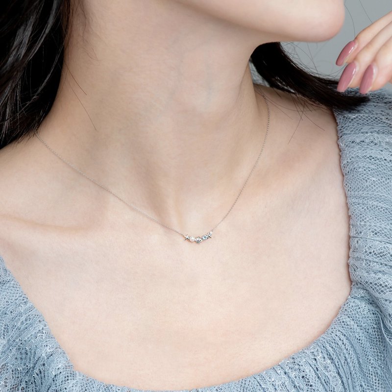 京华钻石 迪士尼系列 小美人鱼爱丽儿贝壳海星珍珠 10K钻石项链 - 项链 - 钻石 