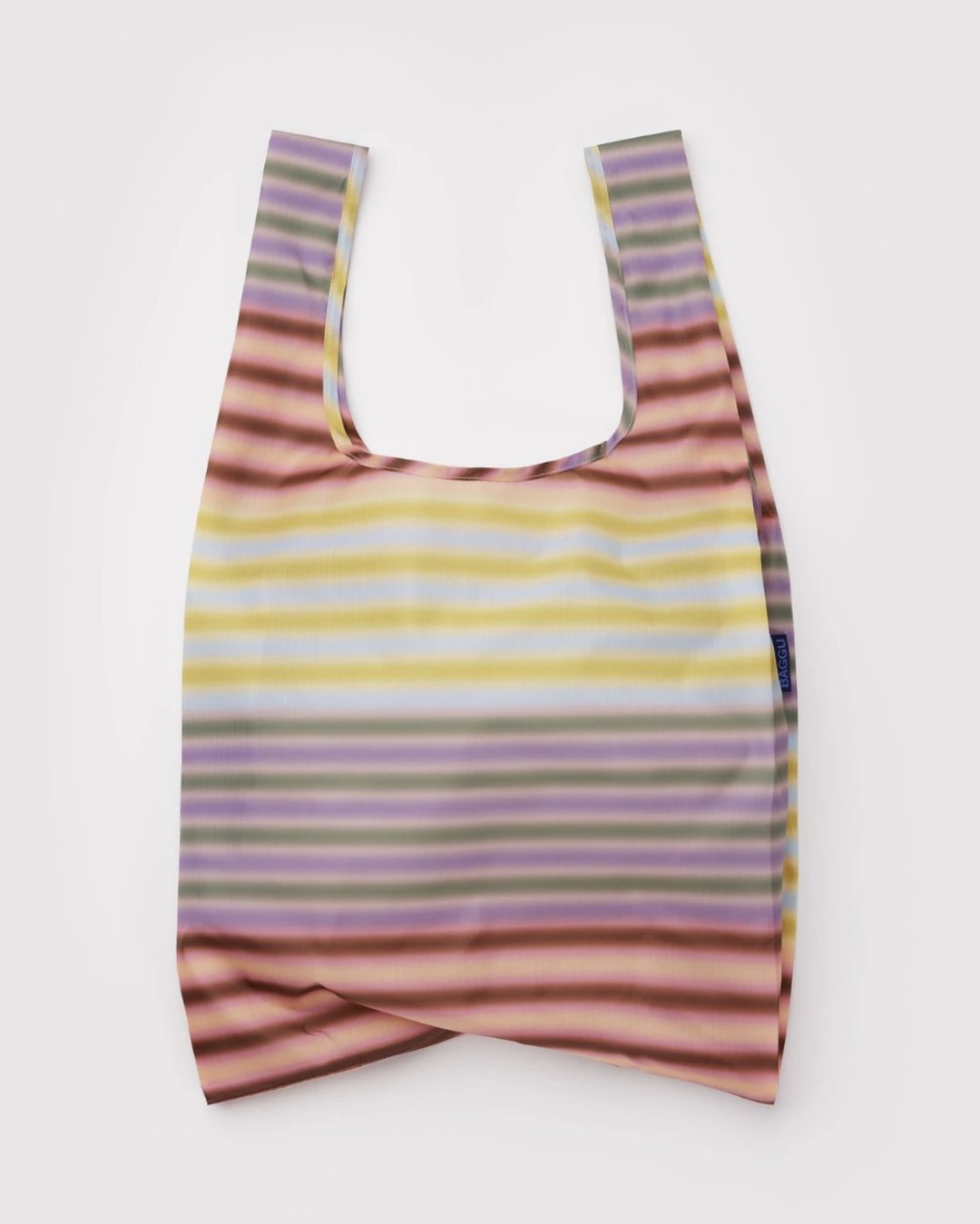 BAGGU 购物袋 - 标准 - Gradient Stripe Multi 渐层横条 - 手提包/手提袋 - 防水材质 多色