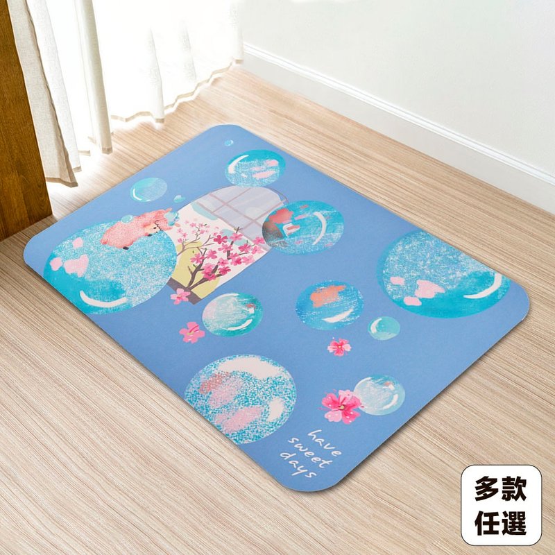 【rubber anne】20秒進階瞬吸 軟式珪藻土吸水地墊 窗花(60x40cm) - 地垫/地毯 - 其他材质 多色