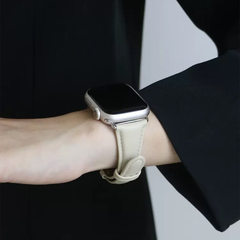 Apple iwatch 真皮錶帶 進口小牛皮 蘋果手錶帶 女窄款【可客製】 - 表带 - 真皮 