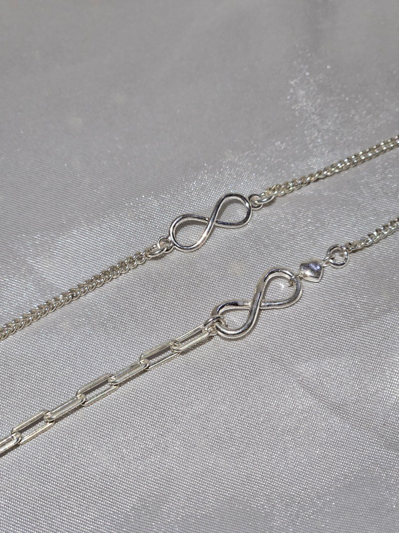 银链设计 无限8 s925纯银手链 | 手作定制 手链 - 手链/手环 - 纯银 