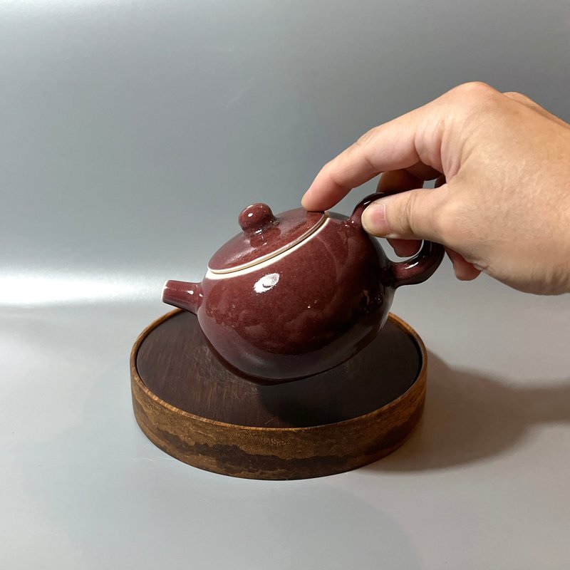 温润铜红正把茶壶 / 极品铜红 / 小平凡手作 - 茶具/茶杯 - 陶 