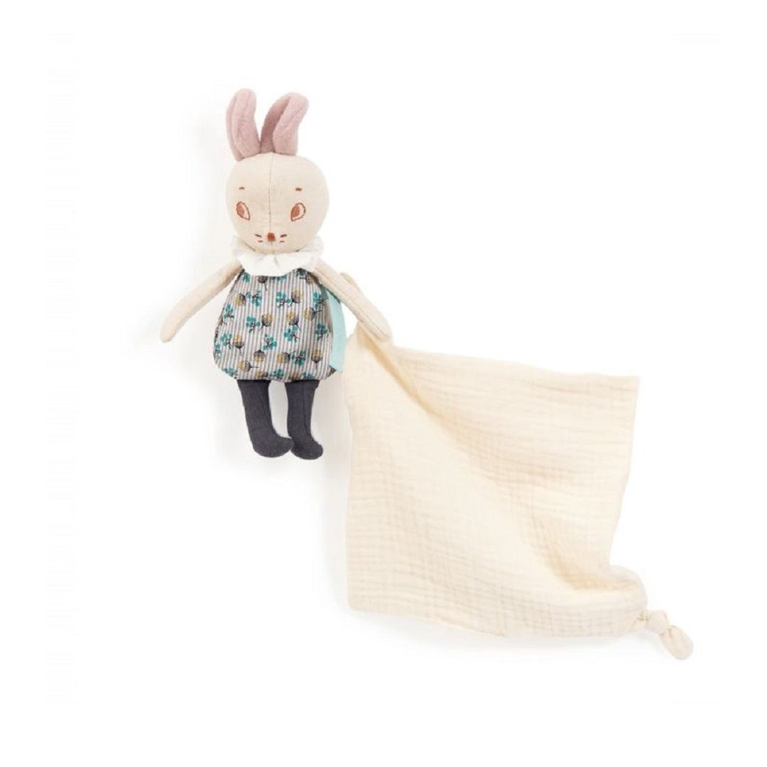法国 Moulin Roty 雨后系列-老鼠手帕式安抚巾 - 满月礼盒 - 棉 多色