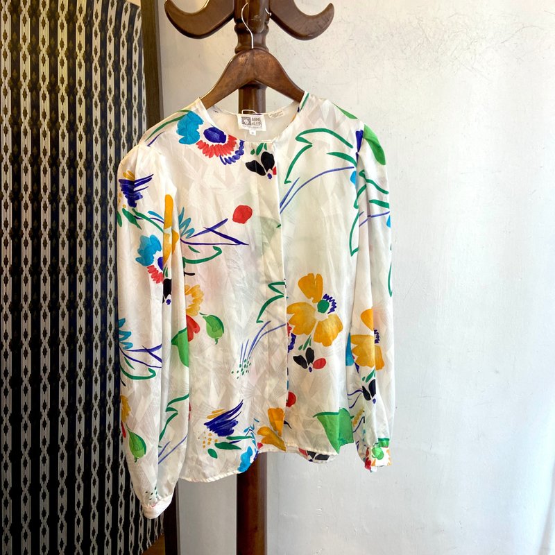 80s Anne Klein衬衫 - 女装衬衫 - 其他人造纤维 多色