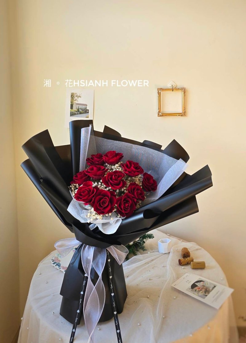 11朵永生玫瑰 情人节花束  告白花束 求婚花束 定制花束 - 干燥花/捧花 - 其他材质 红色