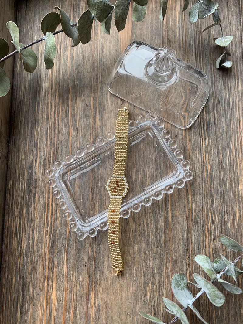 自家设计手工制珠串表型手链 -  金色 - 手链/手环 - 其他材质 金色