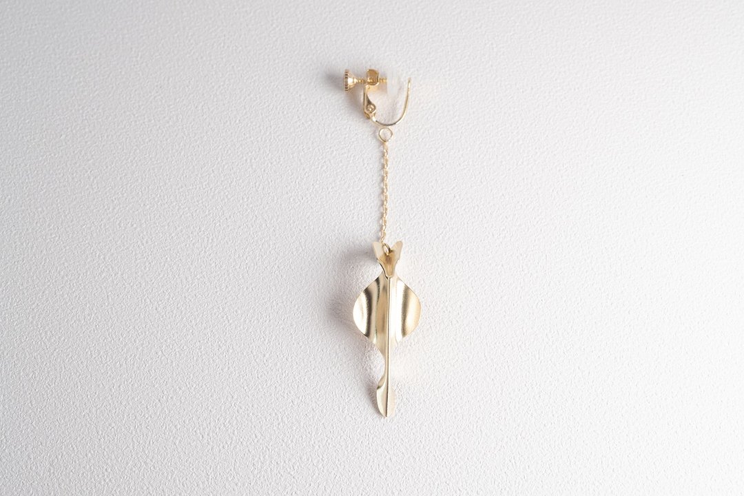 【惊蛰系列】黄铜耳夹 Brass Earrings - 耳环/耳夹 - 铜/黄铜 