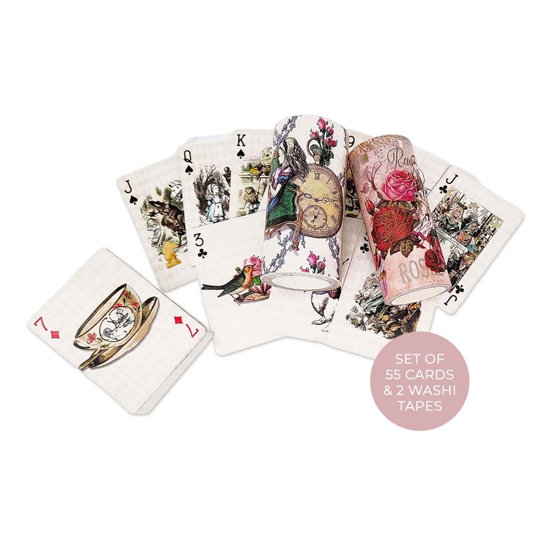 Vintage style Alice in Wonderland playing cards & extra wide - 其他 - 纸 多色