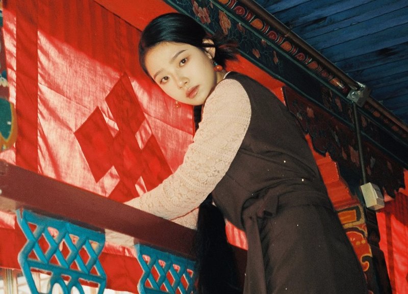 星河 新中式復古藏装 浪漫蕾丝袖田园风洋裝 - 洋装/连衣裙 - 其他材质 咖啡色