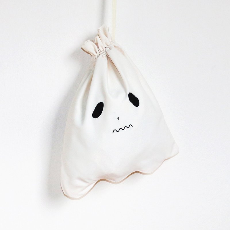ghost lunch bag : off-white - 化妆包/杂物包 - 聚酯纤维 白色