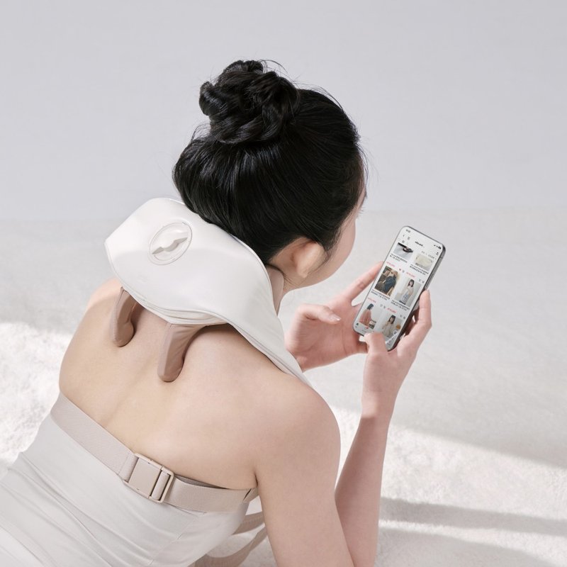 Fioeasy PRO 小脖乐 可调距肩颈按摩器 | 独家温热按摩头 - 其他小家电 - 人造皮革 