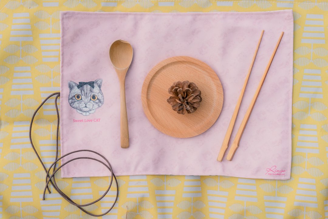 优雅猫咪粉红午餐垫 - 露营用品 - 纸 