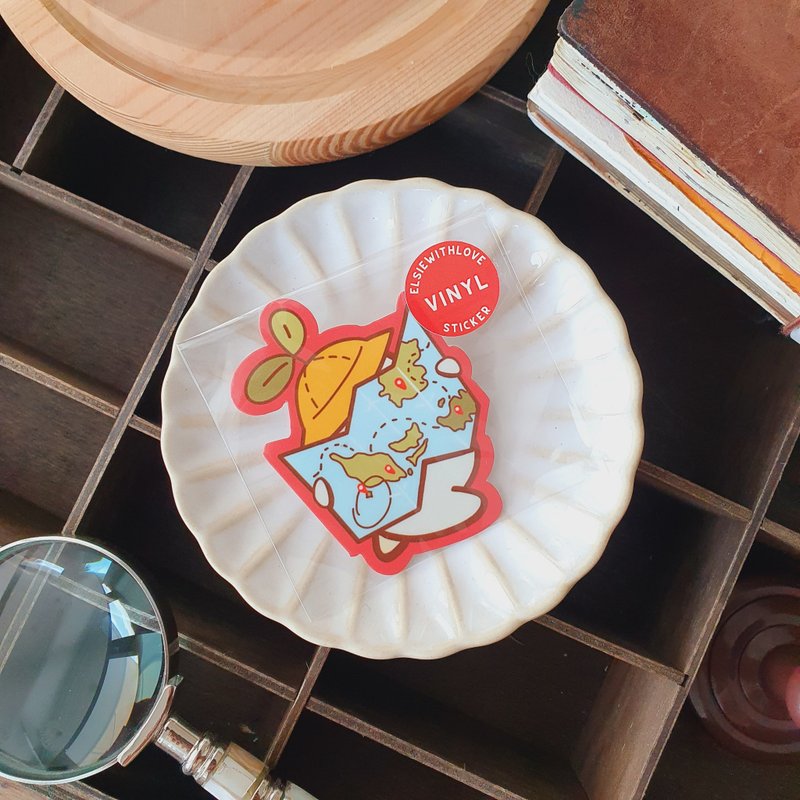 地图阅读器乙烯基贴纸 - 贴纸 - 其他材质 多色