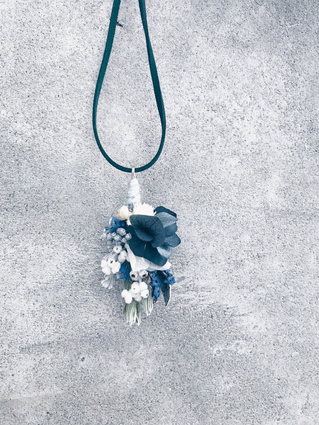 Flower Necklace!【信使之神-Hermes】干燥花 项链 情人节 礼物 - 项链 - 植物．花 蓝色