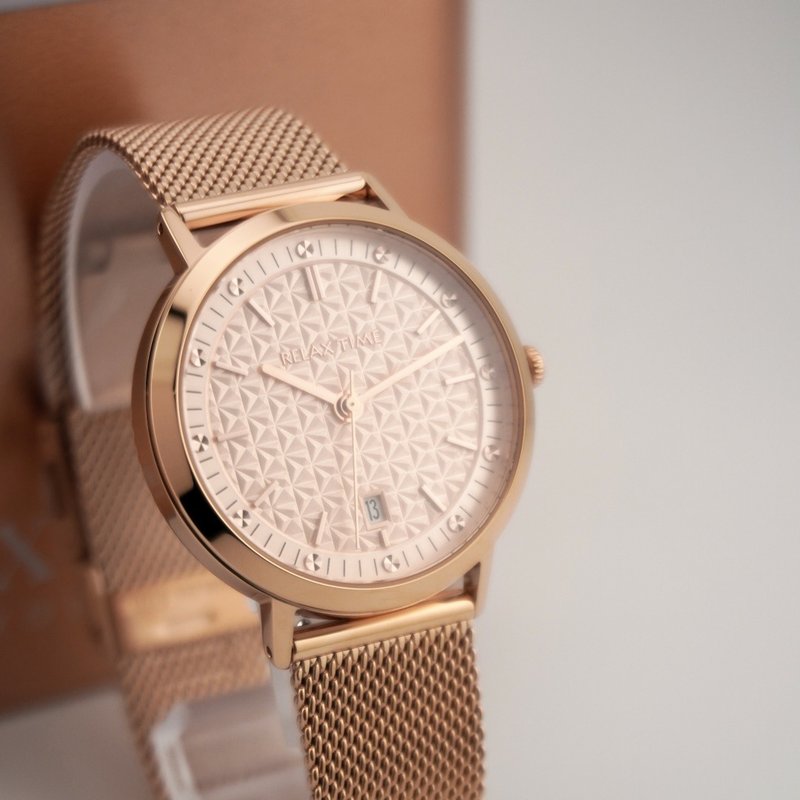 RELAX TIME  Astra 星芒 系列 -粉 (RT-121-2) - 女表 - 不锈钢 粉红色