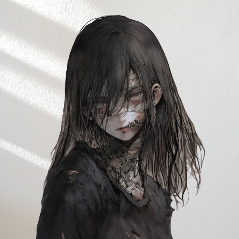 NaChi 原创贴纸【美人】 - 贴纸 - 纸 黑色