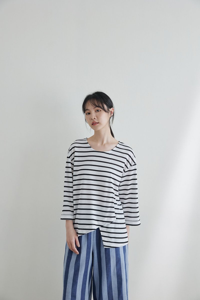 谜题答案拼接七分袖上衣-马克 - 女装上衣 - 其他人造纤维 白色