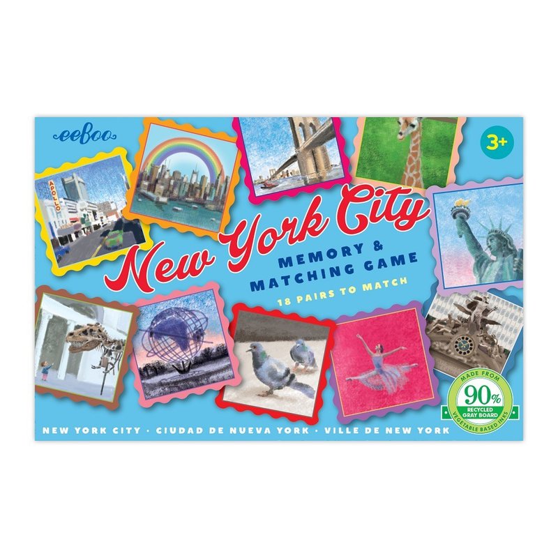 eeBoo 小游戏系列-New York City Little Matching Game纽约都市 - 桌游/玩具 - 纸 多色