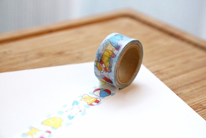 OURS 原创纸胶带 - SUMMER TIME by Koopa 库巴 - 纸胶带 - 纸 蓝色