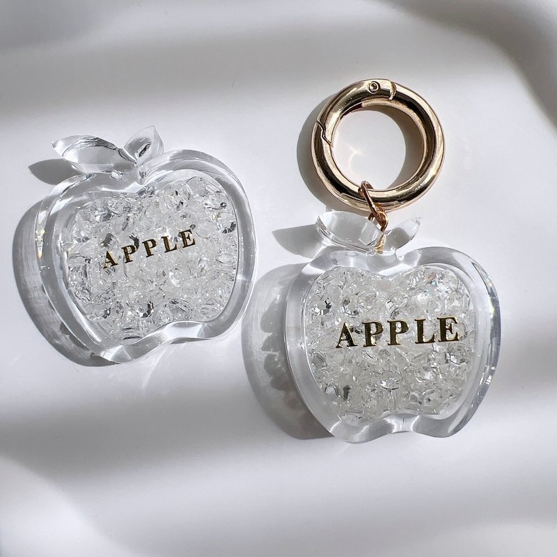 苹果魅力 - 钥匙链/钥匙包 - 树脂 透明