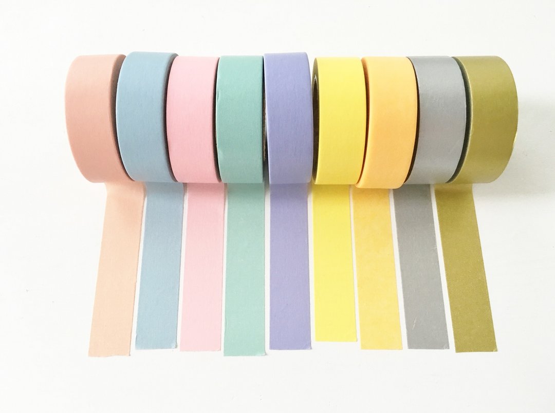 Pastel / Plain Washi Tape - 纸胶带 - 纸 粉红色