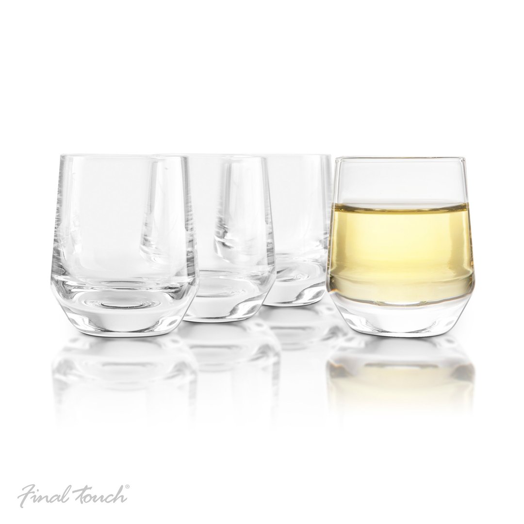 Final Touch 水晶日本酒清酒杯 37ml - 4只装 - 酒杯/酒器 - 水晶 