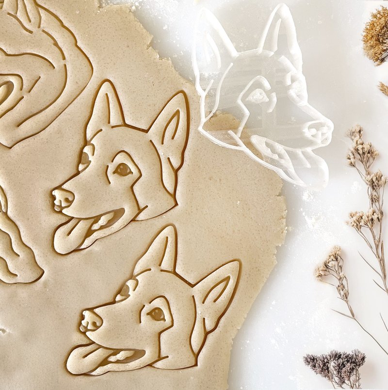 比利时牧羊犬饼干压模，狗狗肖像 3D 打印压模 - 其他 - 塑料 
