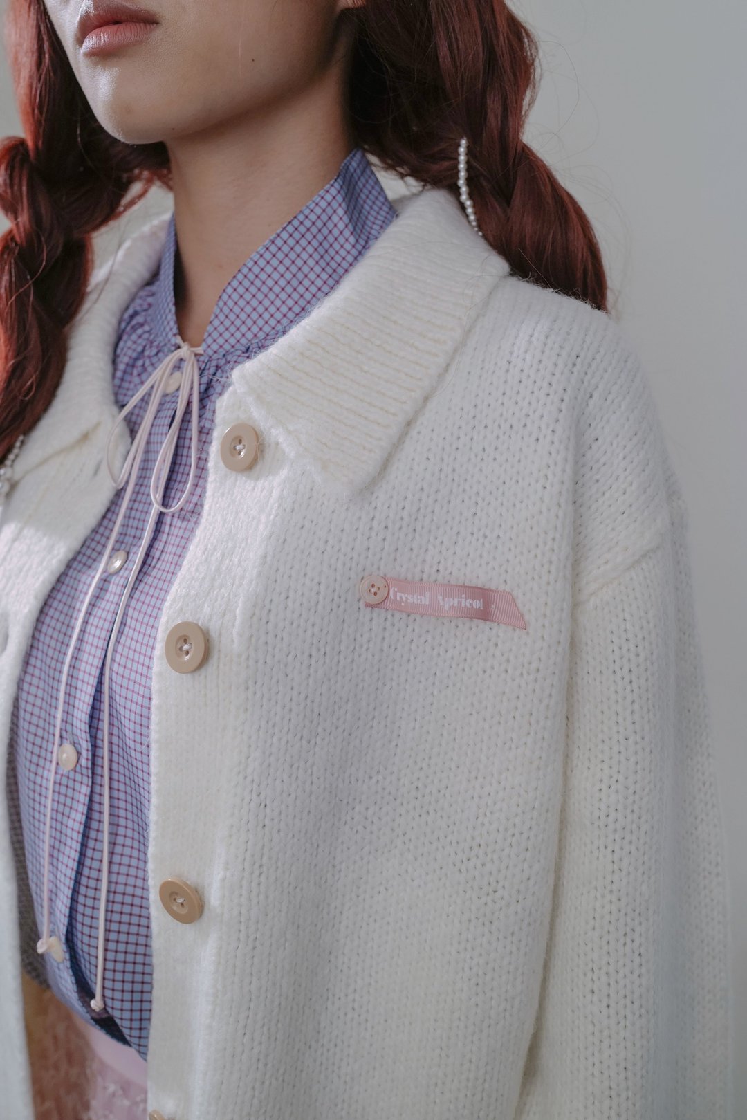Frances Sweater Cardigan 温柔开襟羊毛衣 - 女装针织衫/毛衣 - 羊毛 白色