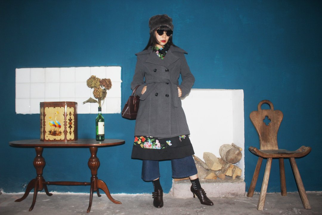 Made in Italy里标意大利制灰色附腰绑带外套 - 女装休闲/机能外套 - 其他人造纤维 灰色