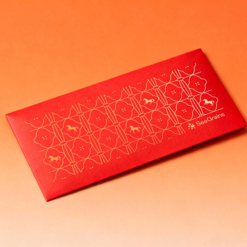 【限量】独家马年红包袋5入 2026新春礼 五马奔腾 - 红包/春联 - 纸 红色