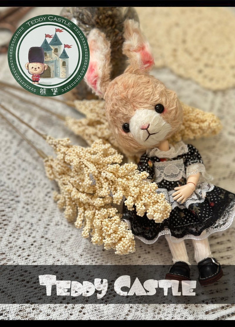 餖飣系列－OB11 兔子 Handmade 艺术家泰迪熊 毛海 Teddy Bear - 玩偶/公仔 - 其他材质 