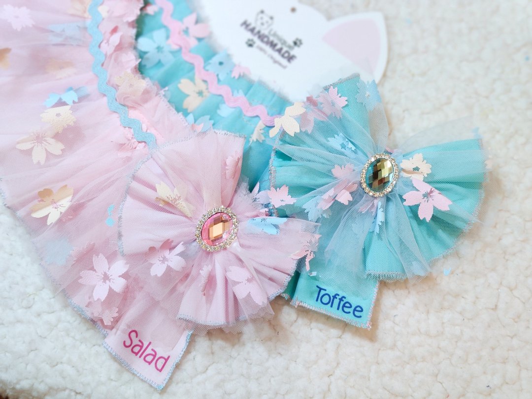 Sakura 樱花 造型颈饰 颈项 collar (可加名字) - 衣/帽 - 棉．麻 粉红色