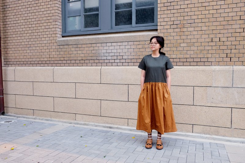 【现货】复古圆领变形虫长洋 - 洋装/连衣裙 - 棉．麻 多色