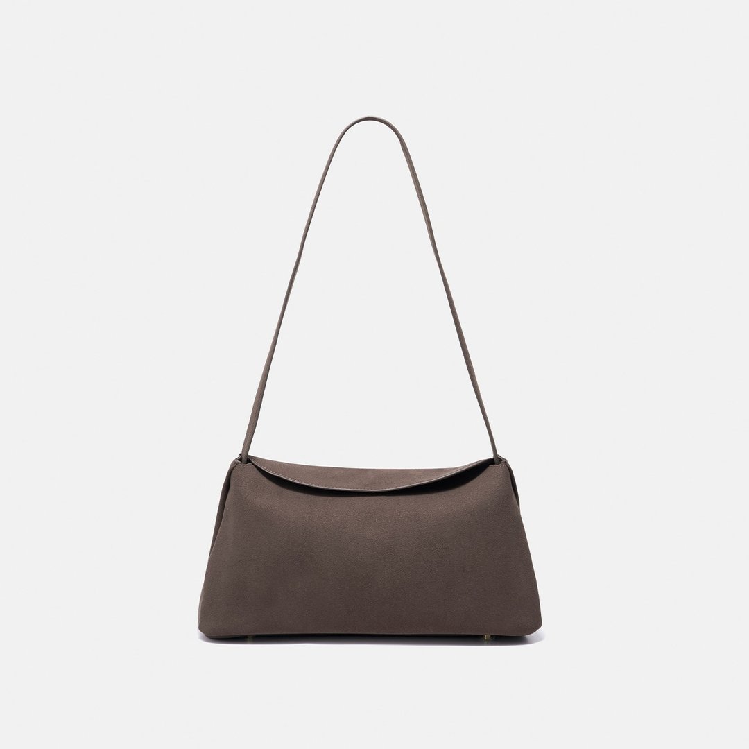 Suede Hobo 纯素麂皮 手提包 斜背包 棕色 - 侧背包/斜挎包 - 人造皮革 咖啡色