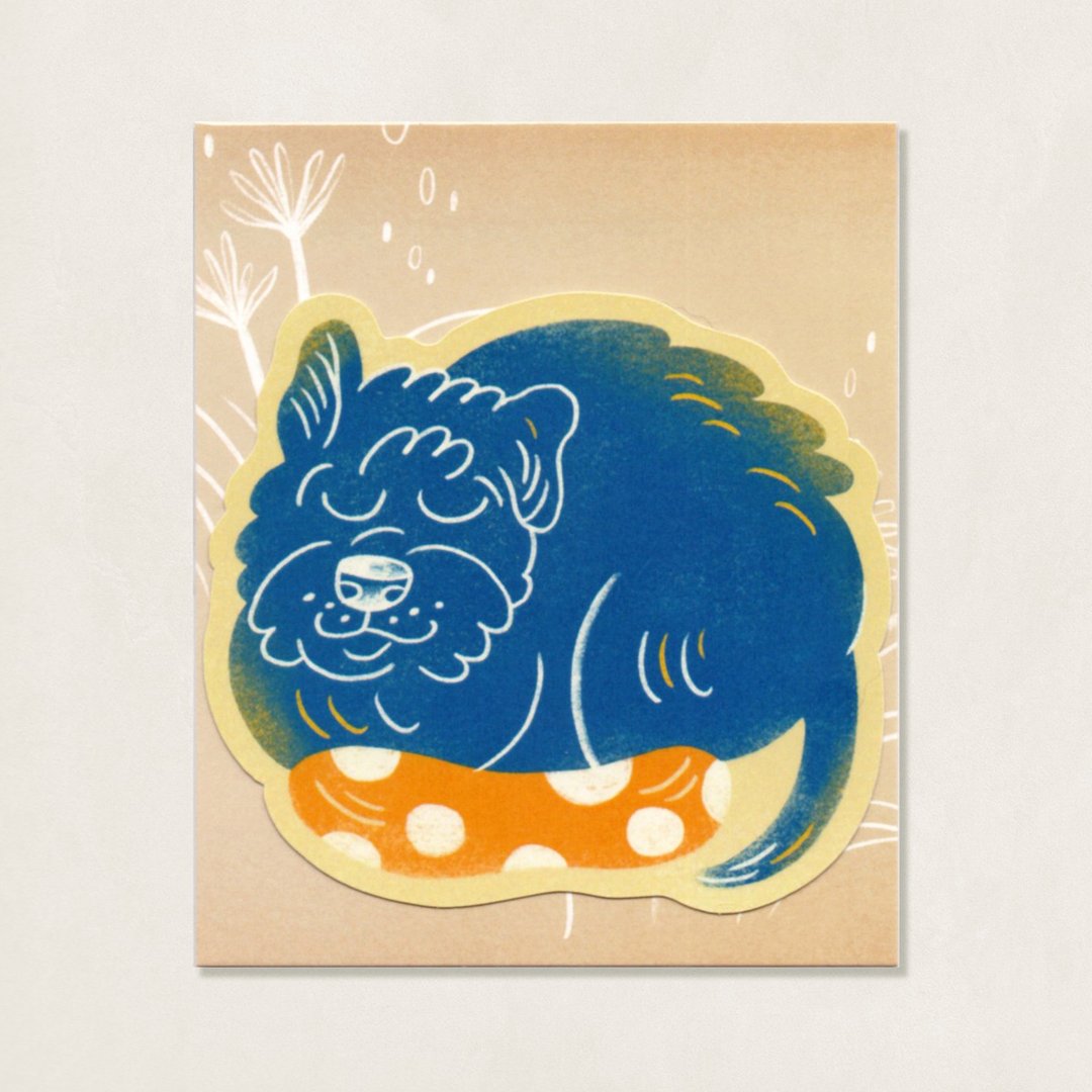 猫岛日常贴纸 / 日吉睡猫床 - 贴纸 - 纸 多色
