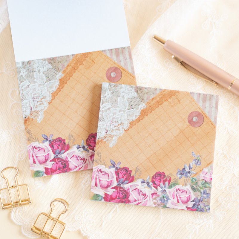 Notepad - Vintage Rose No.36 - 便条纸/标签贴 - 纸 咖啡色