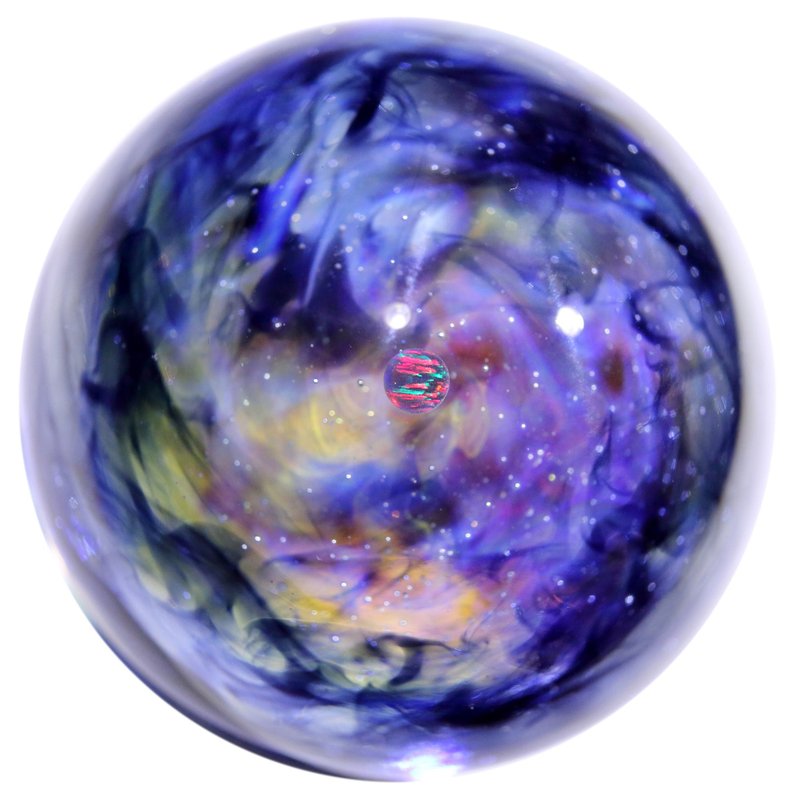 49mm 两面星云宇宙玻璃球摆设 no.M191 - 摆饰 - 玻璃 蓝色