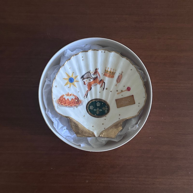 【也形】XXL 扇贝盘 | 甜点与魔法 | 名片架 饰品盘 矿盘 - 摆饰 - 贝壳 金色