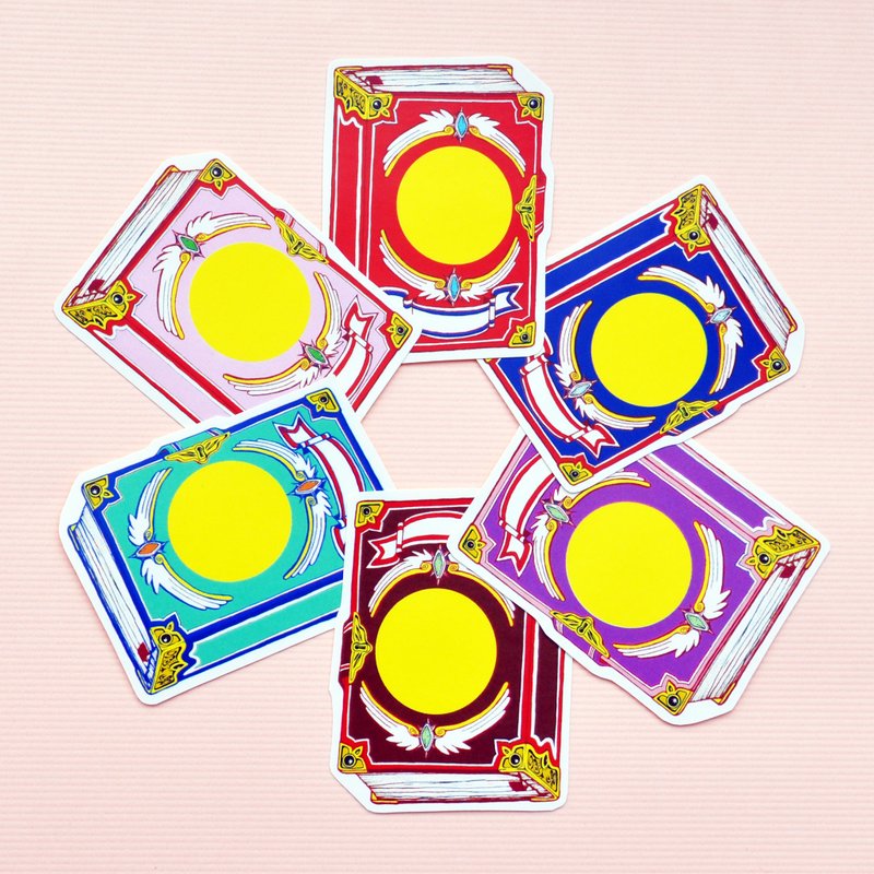 魔法书/贴纸 六入 - 贴纸 - 防水材质 多色