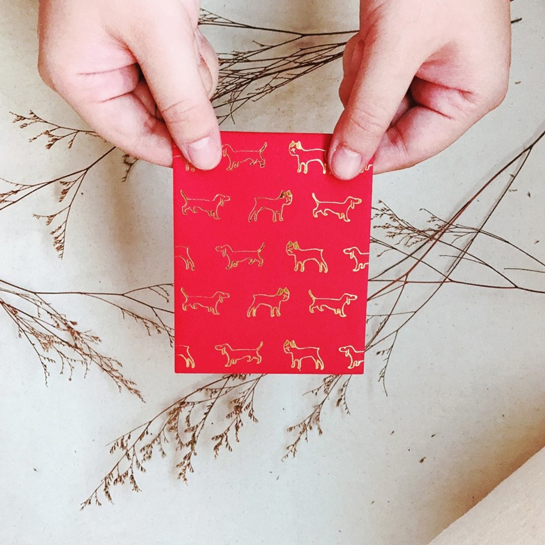 红包袋/旺旺招财/小款 -三入 - 红包/春联 - 纸 红色