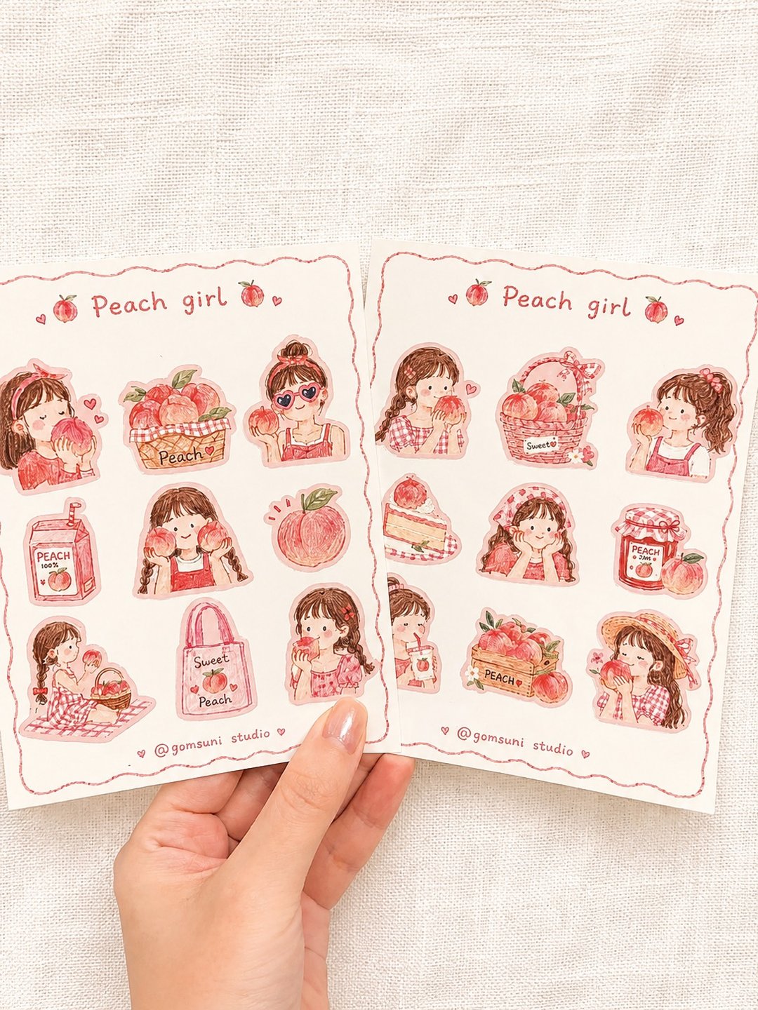 女孩 - Peach Girl 蜜桃女孩贴纸组 2 张入 - 贴纸 - 纸 粉红色