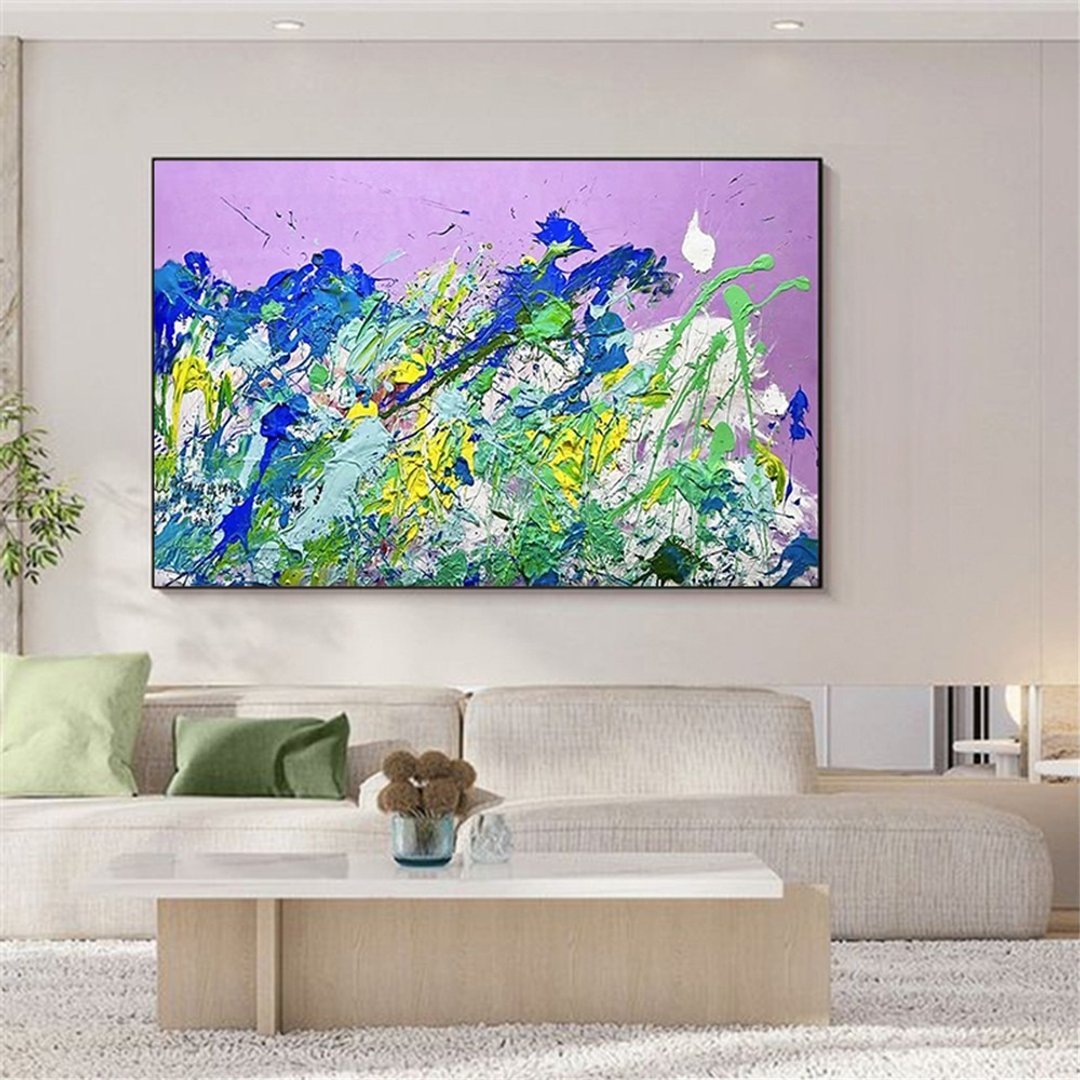 绽放/手绘油画/原创商品/抽象/北欧风格/装饰画/挂画客厅餐厅挂画 - 海报/装饰画/版画 - 亚麻 