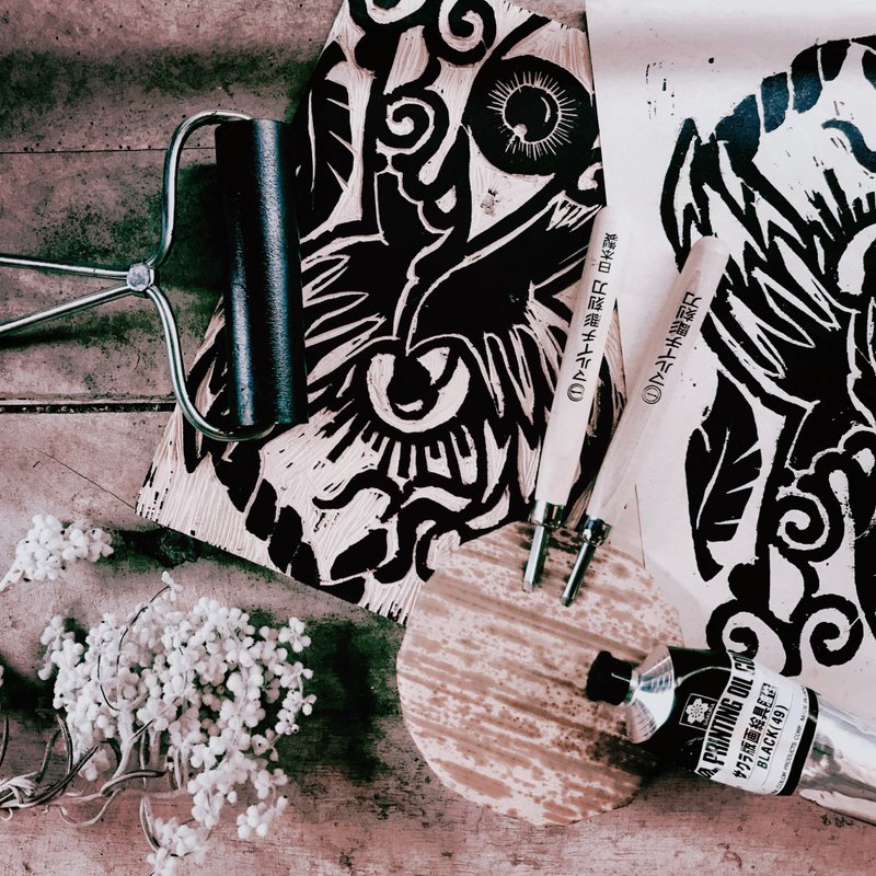 • 木版画创作课程 • 6-8人开课/ 贺卡印刷 / 疗愈工作坊 - 木工/竹艺 - 纸 